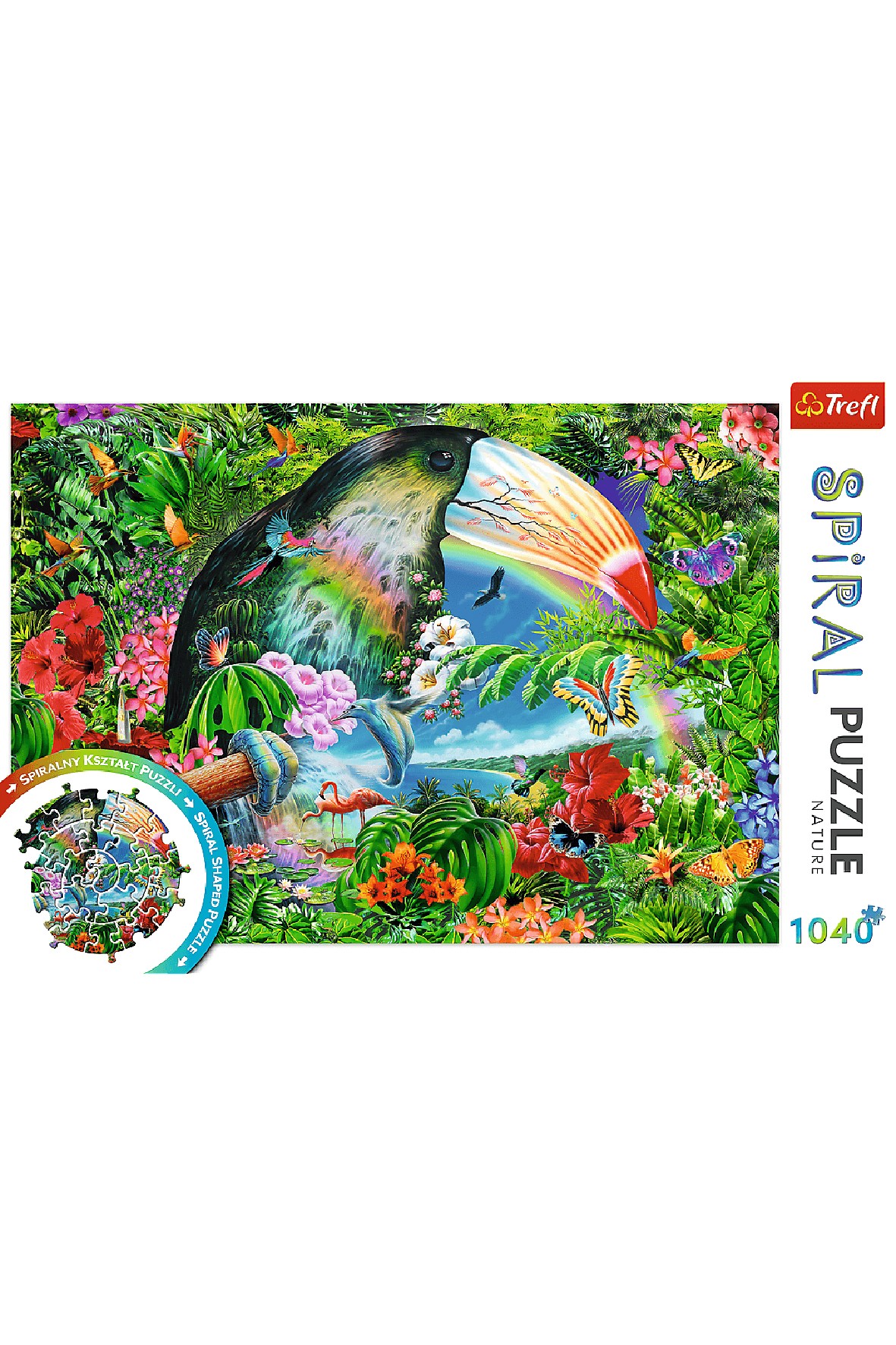 Puzzle Spiral - Tropikalne zwierzęta - 1040 elementy