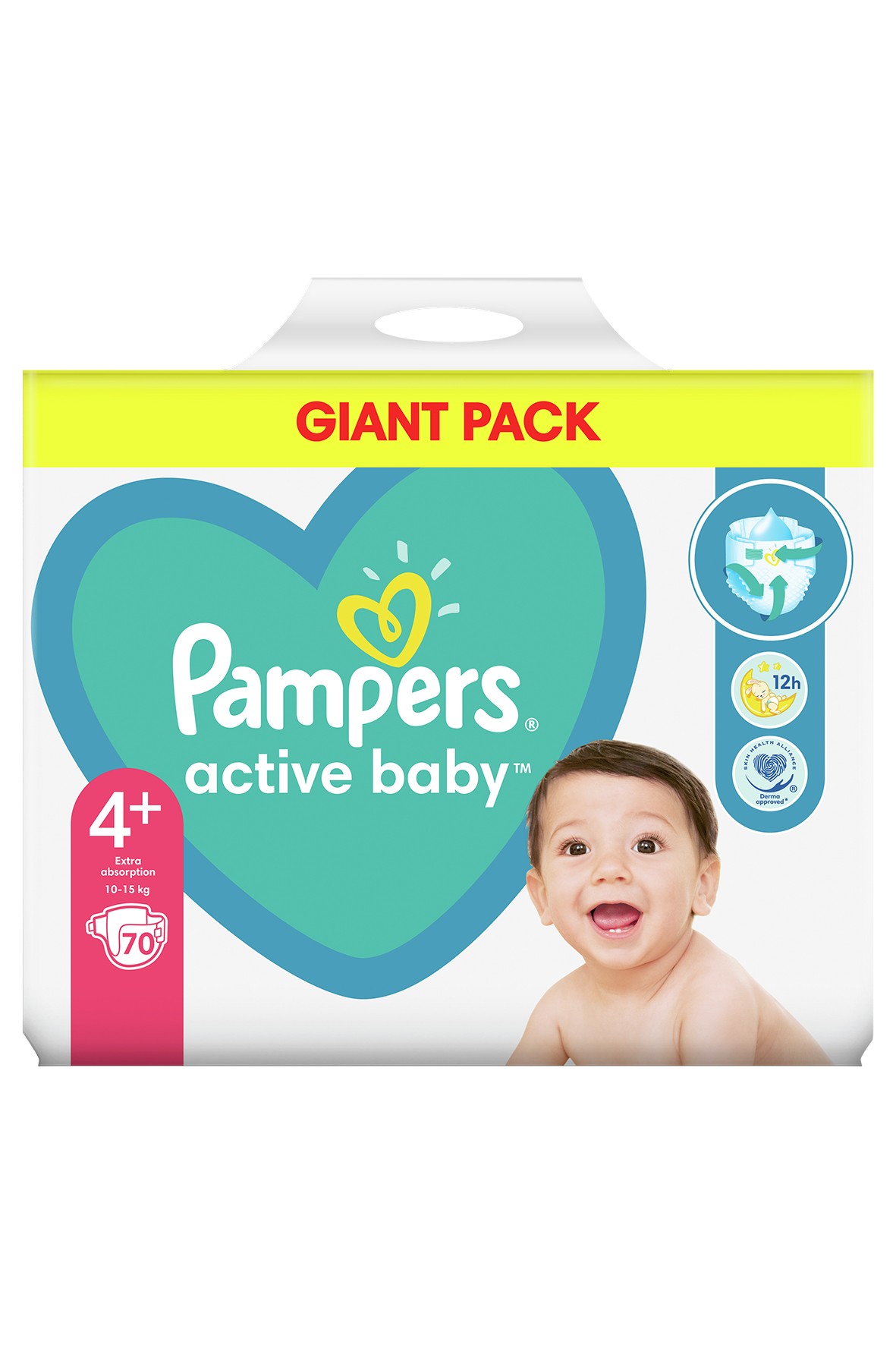 Pampers Active Baby, rozmiar 4+, 70 pieluszek, 10-15kg