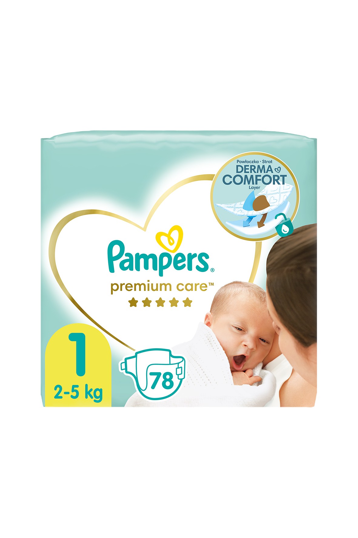 Pampers Premium Care, Rozmiar 1, 78 pieluszek 2-5kg