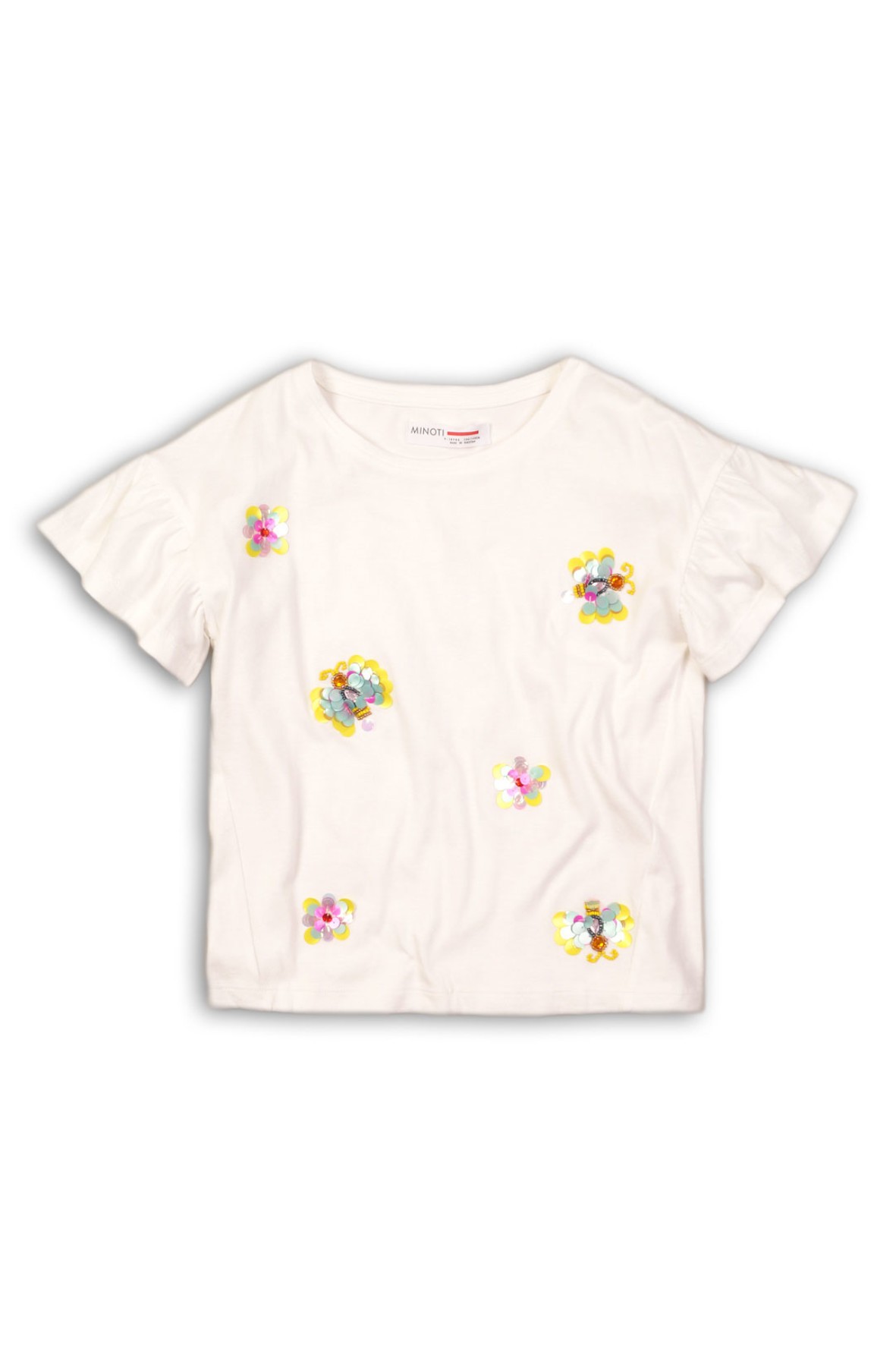 Koszulka dziewczęca z cekinowymi motylami