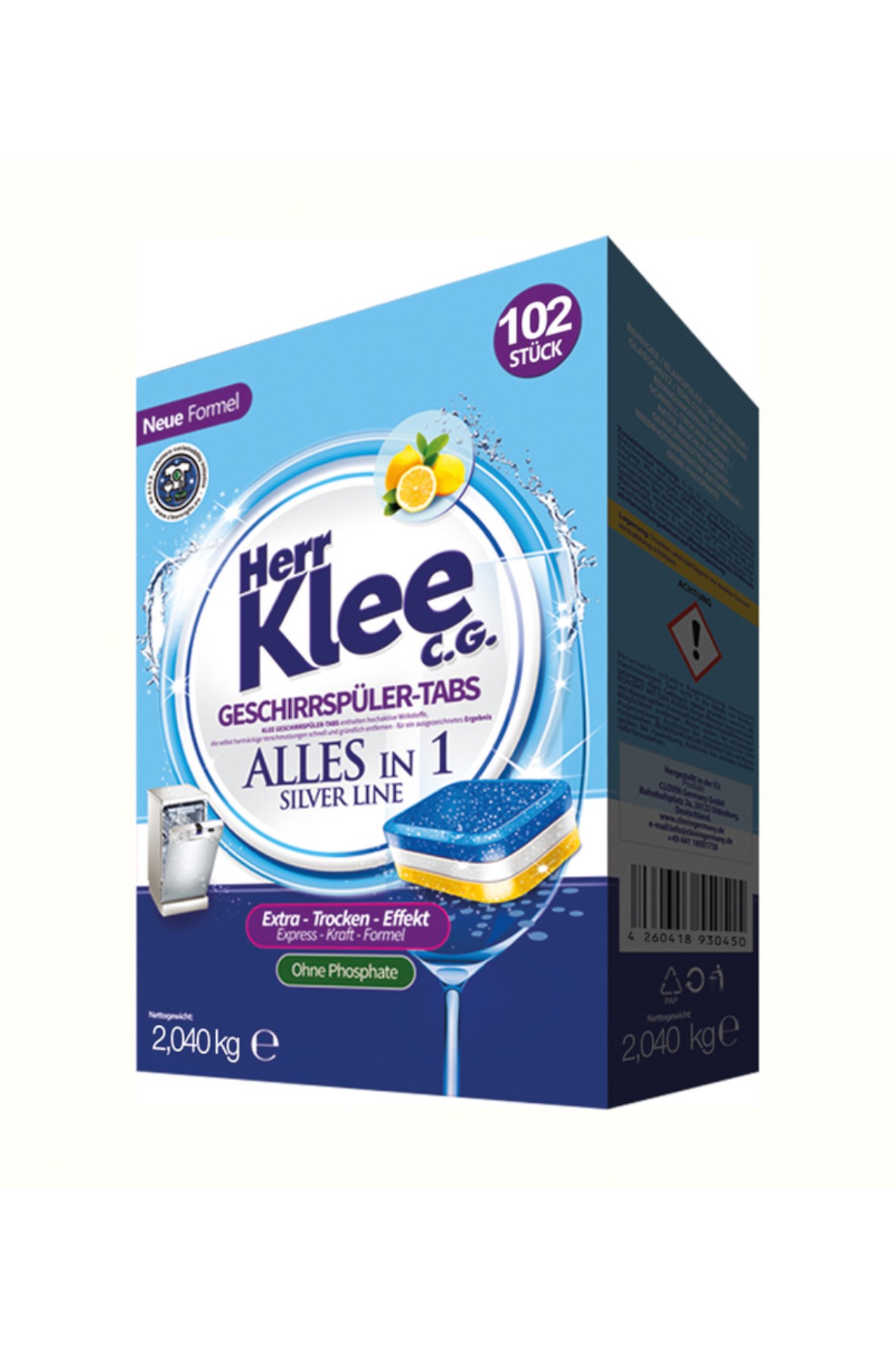 Klee tabletki do zmywarki Silver Line -  ALL-IN-ONE 7w1 - 102 szt.