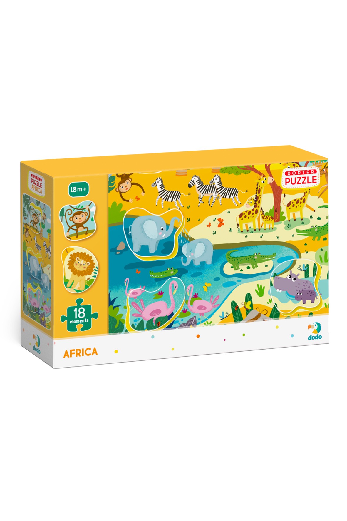 Puzzle sorter Afryka - 18 elementów 