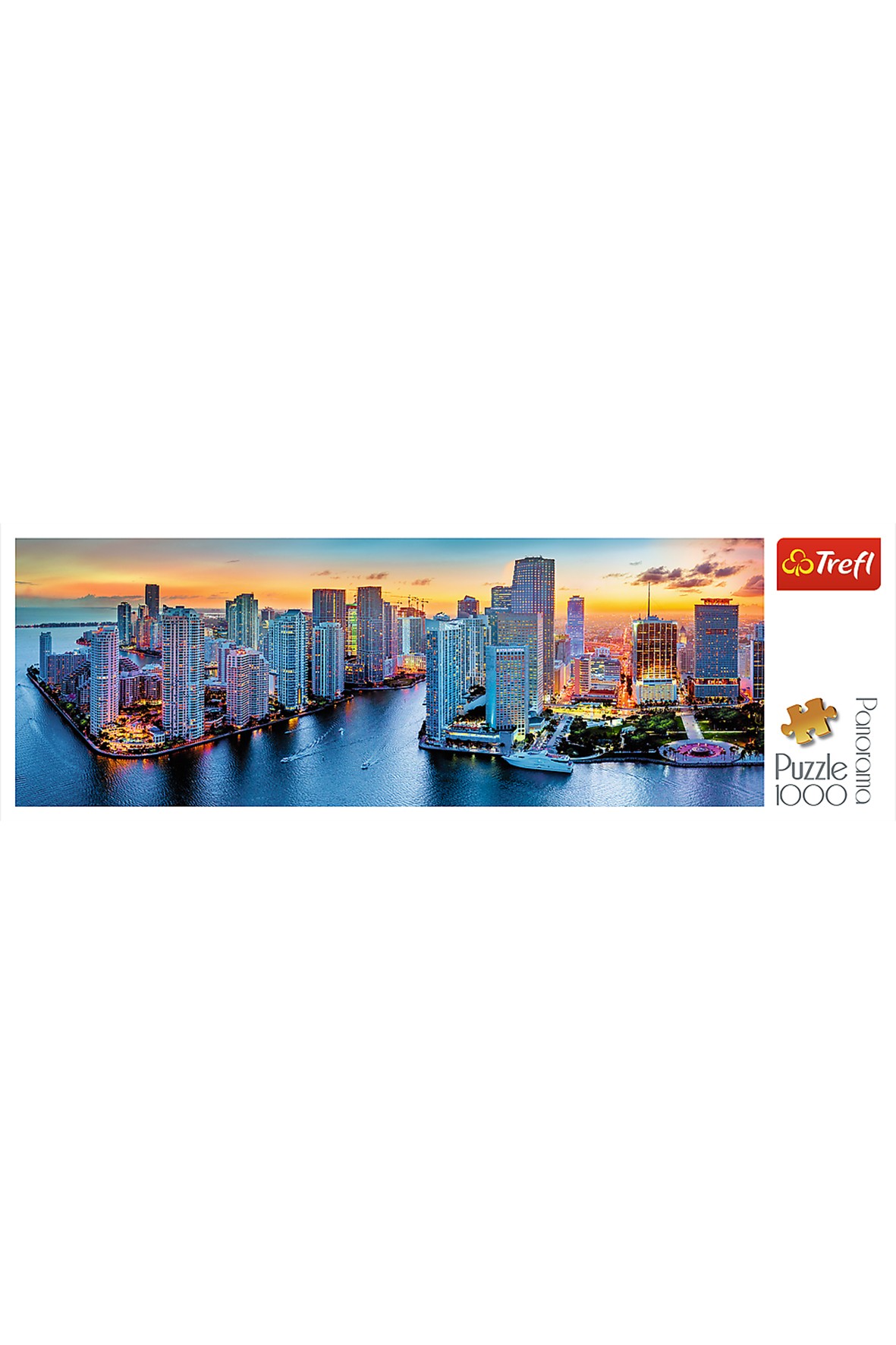 Puzzle 1000 Panorama - Miami o zmroku" 