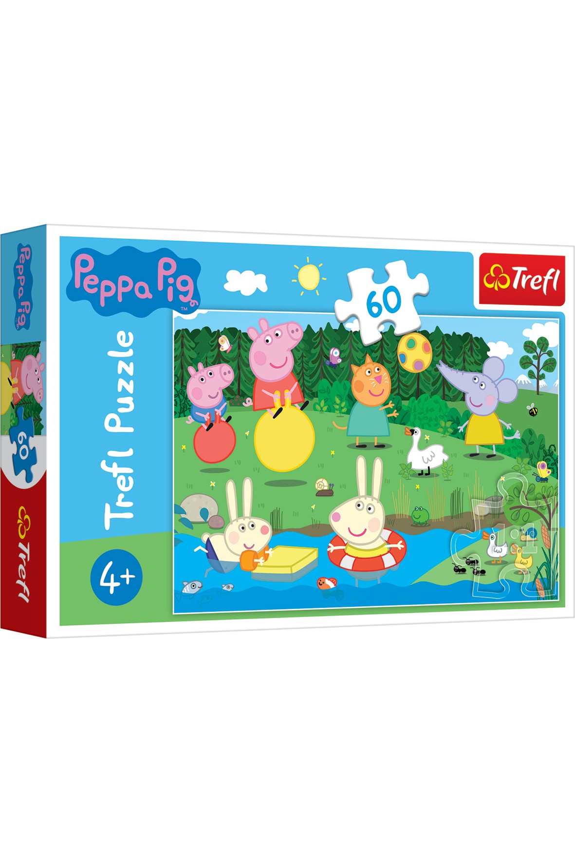 Puzzle Trefl - Wakacyjna zabawa / Peppa Pig - 60 elementów wiek 4+