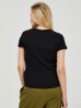 T-shirt damski typu basic Moodo - czarna