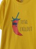 Bawełniany t-shirt chłopięcy napisem -  TOTAL CHILLOUT