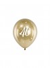Balony Glossy "40" złote - 6szt.