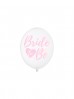 Balony Strong - Crystal Clear z różowym nadrukiem "Bride to be" 50 szt