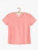 Różowa bluzka damska- krótki rękaw