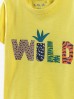 T-shirt chłopięcy w kolorze żółtym z napisem- Wild