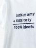 Bawełniany t-shirt chłopięcy z nadrukiem - 50% mamy 50% taty 100% ideału