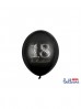 Balony "18" & Brilliant -  Pastel Black 6szt