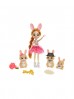 Enchantimals Rodzina Króliczki Brystal Bunny Lalka + figurki wiek 3+