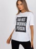 Biały t-shirt damski I AM NOT A MORNIG PERSON