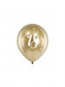 Balony Glossy "18" złote - 6szt.