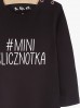 Body niemowlęce czarne z napisem #Mini ślicznotka