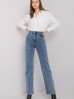 Niebieskie spodnie mom jeans