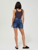 Szorty damskie jeansowe high waist -granatowe