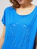 T-shirt damski w kolorze niebieskim 
