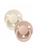 Bibs De lux 2-pack Ivory & Blush silikonowy one size