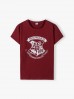 Bawełniany t-shirt damski Harry Potter - bordowy