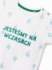 Białe body niemowlęce z napisem- Jesteśmy na wczasach