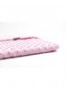 Koc Minky + Bawełna grochy różowo-białe 75 x 100 cm 