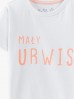 T-shirt niemowlęcy biały z napisem- Mały Urwis