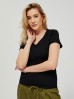 T-shirt damski typu basic Moodo - czarna