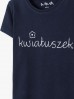 Bawełniany t-shirt dziewczęcy - KWIATUSZEK