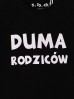 Czarna bluzka dziewczęca z napisem "Duma rodziców"