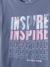 Bawełniany t-shirt dziewczęcy z nadrukiem - INSPIRE