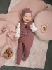 Bawełniane śpiochy niemowlęce z napisem  Belle Journee - różowy