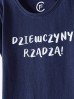 Dziewczyny Rządzą - granatowy t-shirt dziewczęcy