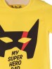 T-shirt chłopięcy żółty z napisem My super hero dad