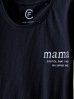 Bawełniany t-shirt damski czarny Mama- ubrania dla rodziny