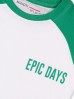 Bawełniany T-shirt niemowlęcy z napisem- Epic days