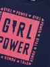 T-shirt dziewczęcy granatowy z napisem Girl power