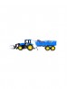 Traktor z przyczepą 79 cm. niebieski