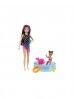 Barbie Opiekunka - Basen-  Zestaw + Lalki wiek 3+
