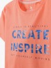 T- shirt dziewczęcy z napisem Create Inspire