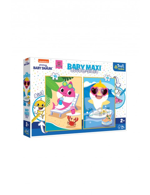 Puzzle Baby Trefl maxi 2x10 - Wesoły dzień rekina Baby Shark 