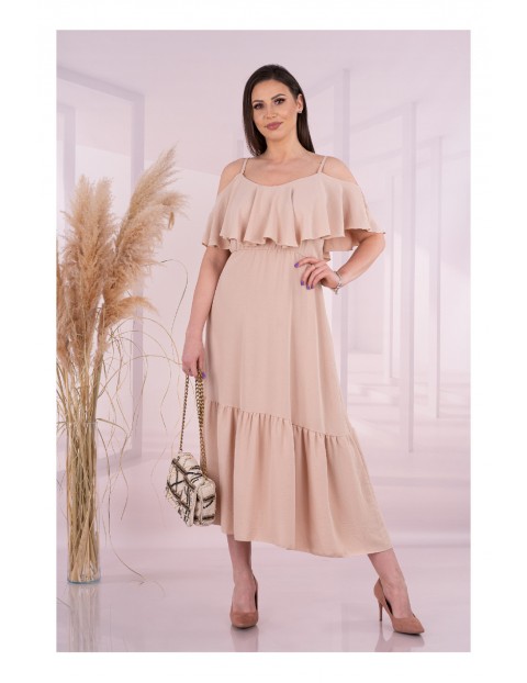 Długa sukienka Merribel Sunlov Beige one size