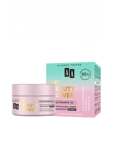 AA My Beauty Power Niacynamid 5% rewitalizujący krem-koncentrat na noc 50 ml