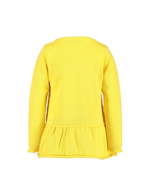 Sweter dziewczęcy - żółty
