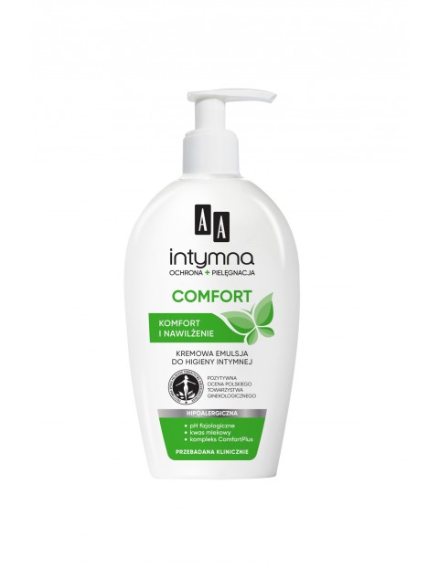 AA Intymna Ochrona&Pielęgnacja Comfort kremowa emulsja do higieny intymnej dozownik 300 ml