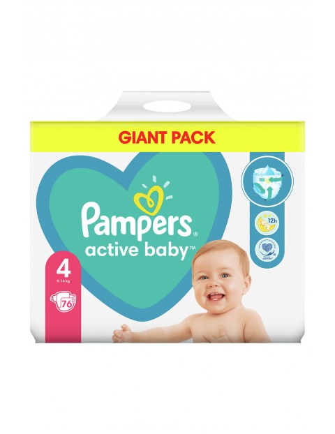 Pampers Active Baby, rozmiar 4, 76 pieluszek, 9 -14kg