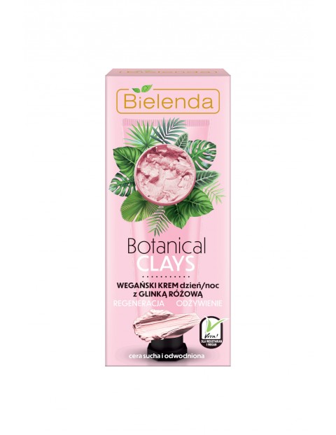 Bielenda BOTANICAL CLAYS Wegański krem z glinką różową dzień/ noc 50 ml