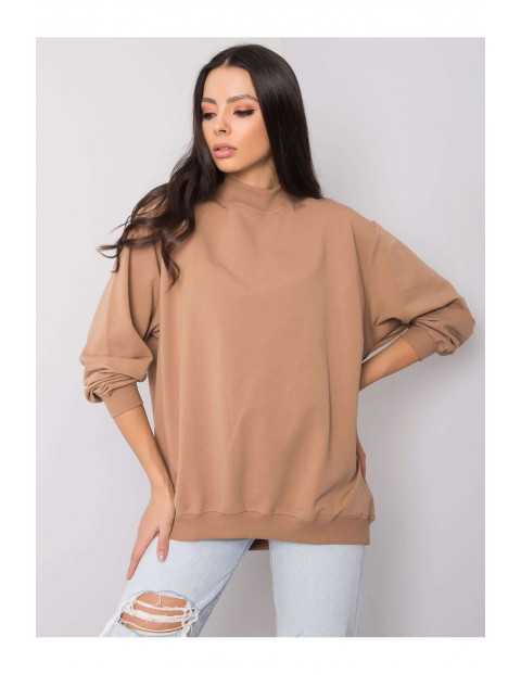 Bluza dresowa damska basic - beżowa