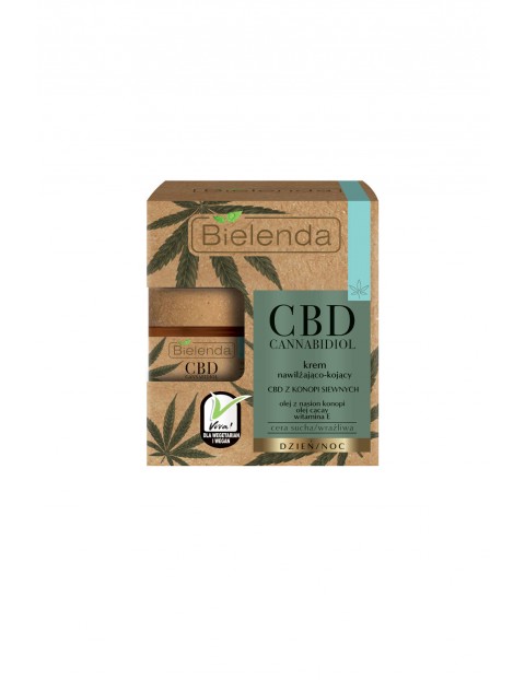 CBD Cannabidiol Krem nawilżająco.-kojący z CBD z konopi siewnych cera sucha, wrażliwa Bielenda - 50 ml